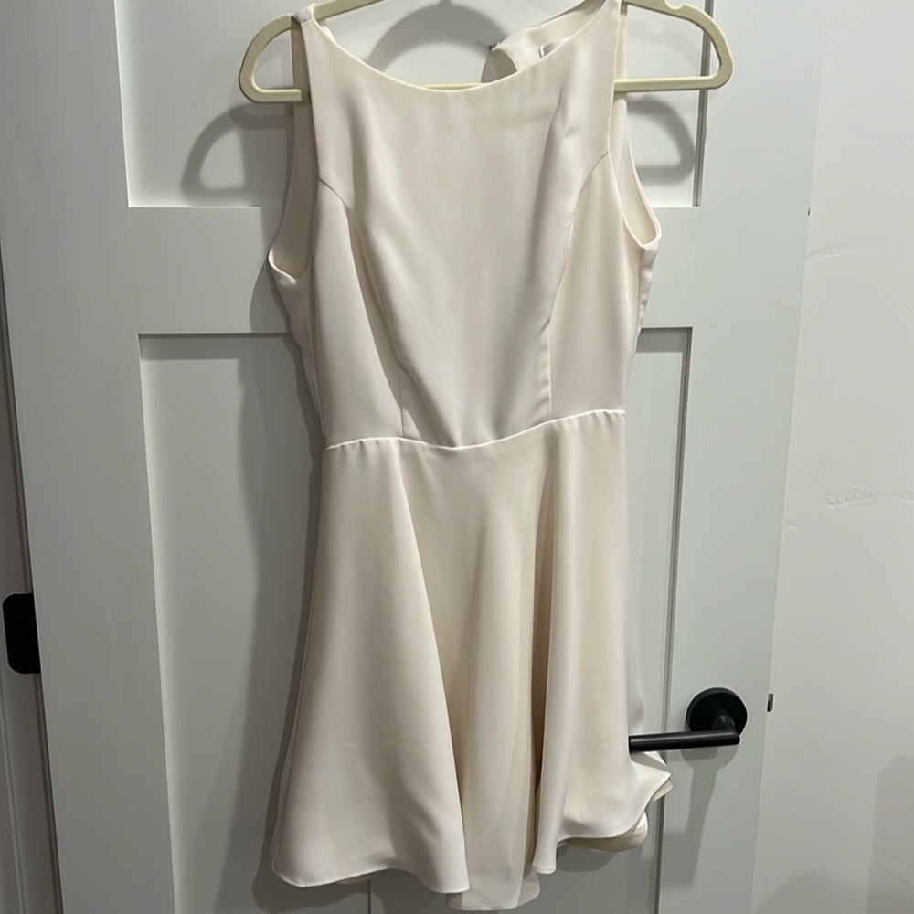 Alexis white fit and flare dress